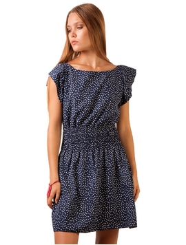 Rochie De Vara Cu Buline Bleumarin